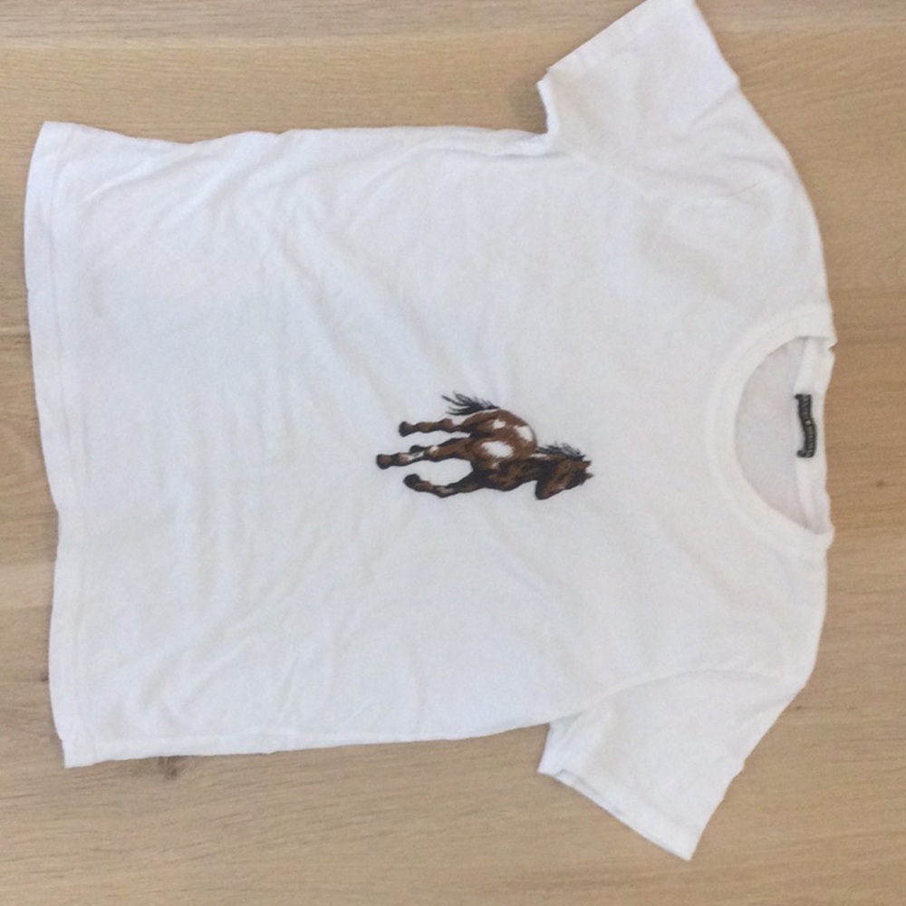 Cute Brandy Melville Embroidered Horse Top